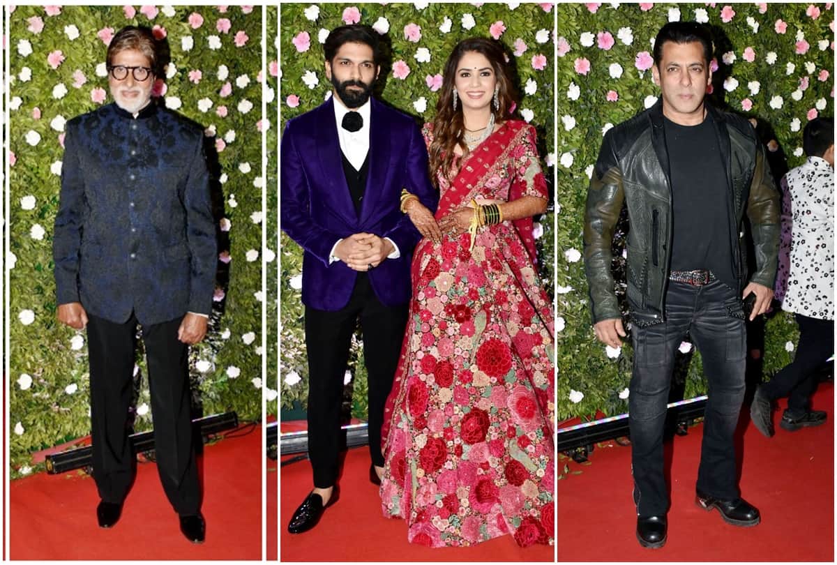 Amitabh bachchan salman khan and other bollywood celebrities attend Amit Thackeray wedding reception