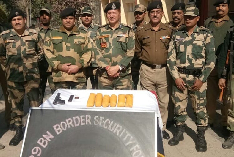 Border Security Force seized heroin at Border Out Post, Drugs Smuggling