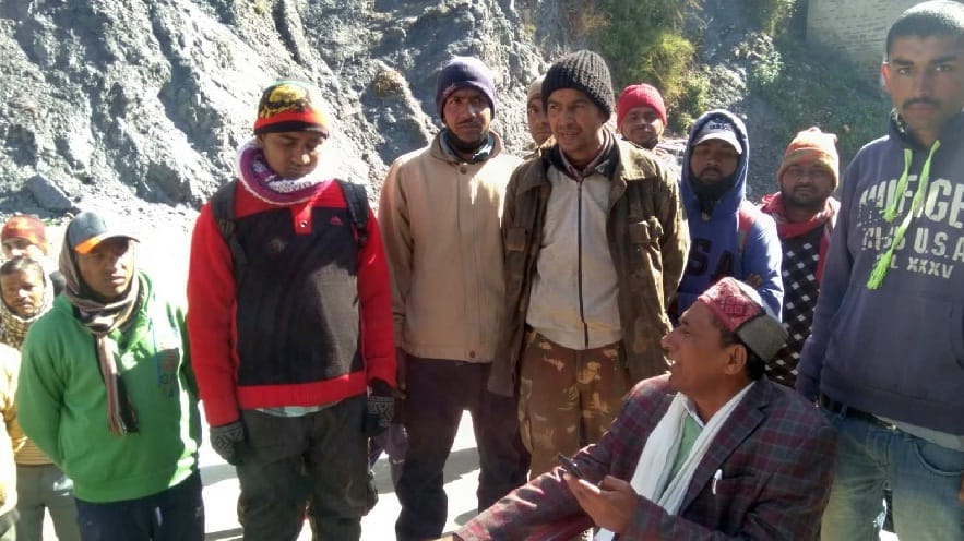 Workers protested against the legislator