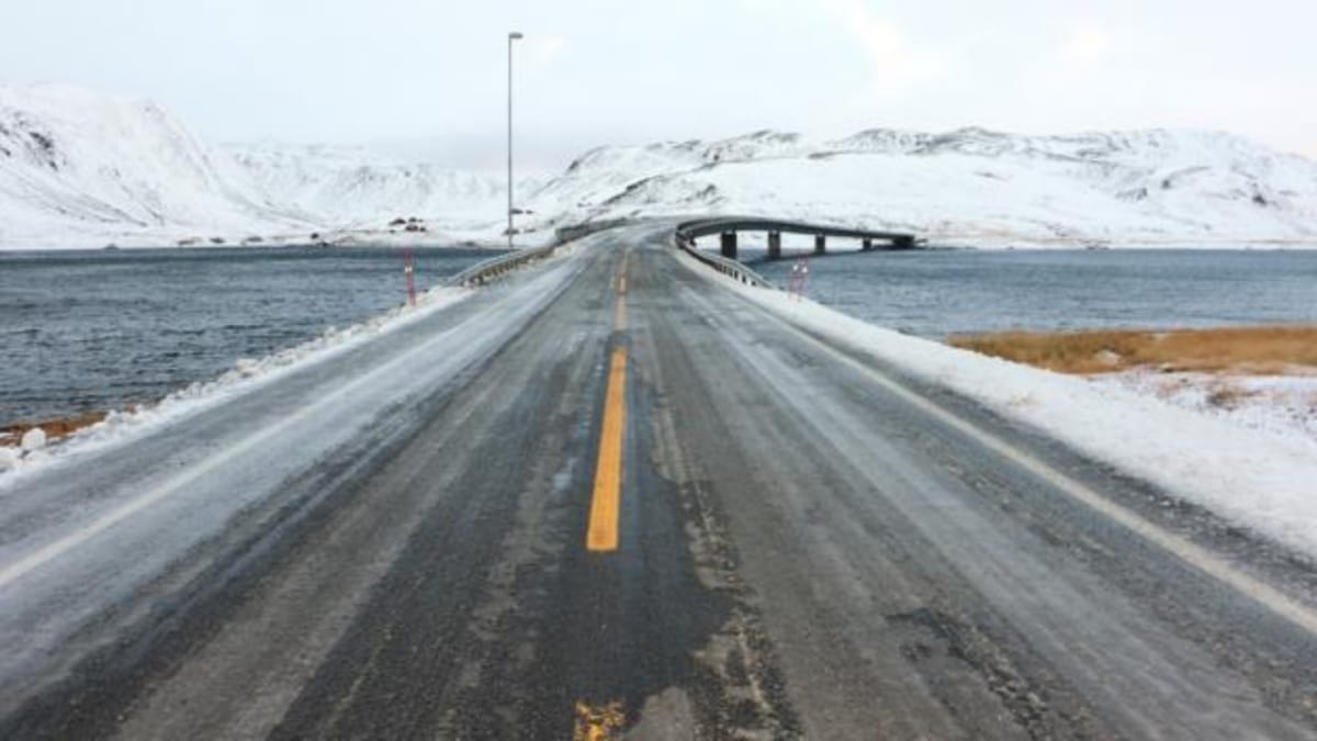 north pole Norway is the last road of the world where going alone is restricted