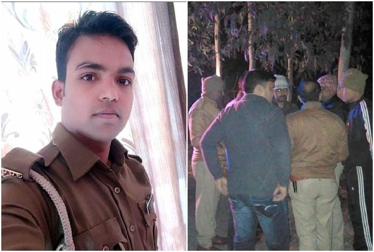 A policeman killed during an encounter at Moradabad