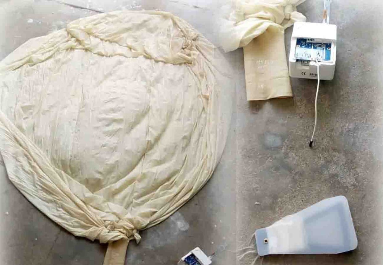 A balloon dropped from the sky in chitrakoot
