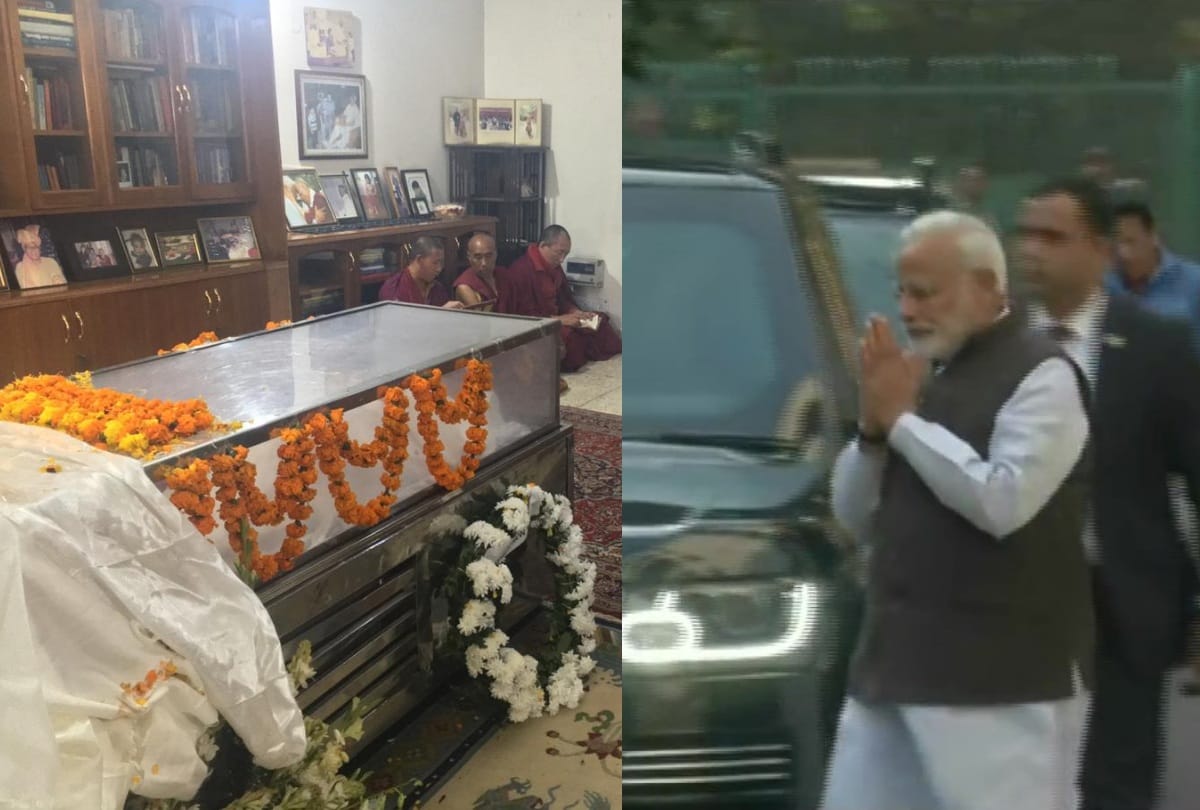 george fernandes passed away pm modi to vice president naidu pay last tributes see photos
