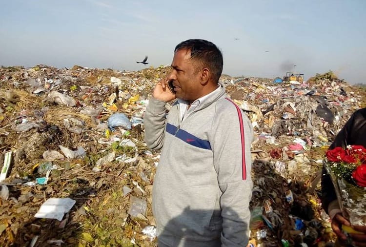 Chandigarh Mayor Rajesh Kalia By Chance Visit on Daddumajra Dumping Ground