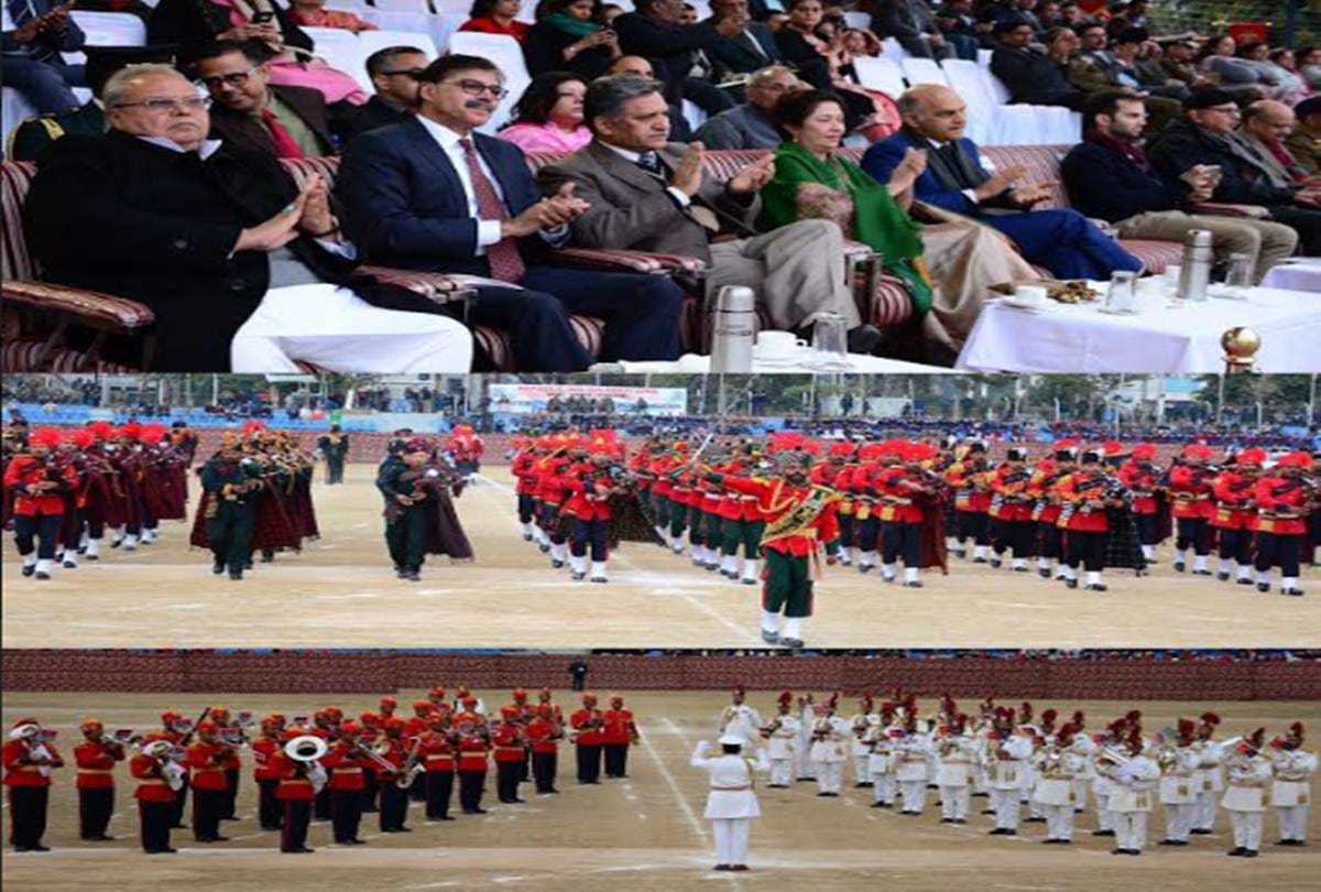 Patriotism shows During Beating Retreat program in jammu