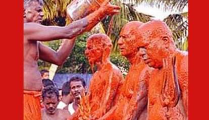Varna mutthu mariyamman temple in tamil nadu India has 83 years old weird ritual chilli for health