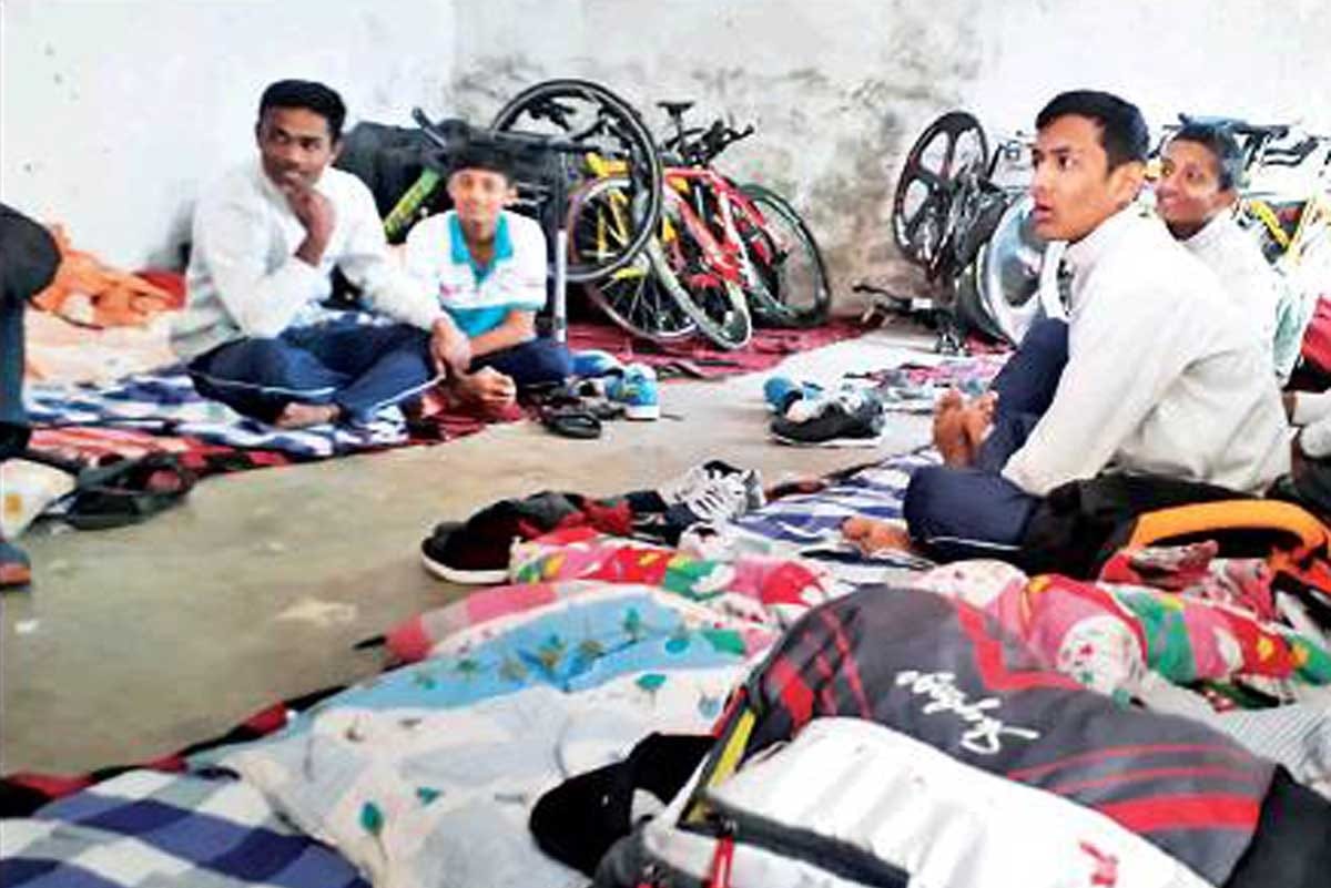 Cyclist facing pathetic accommodation facility in Nationals