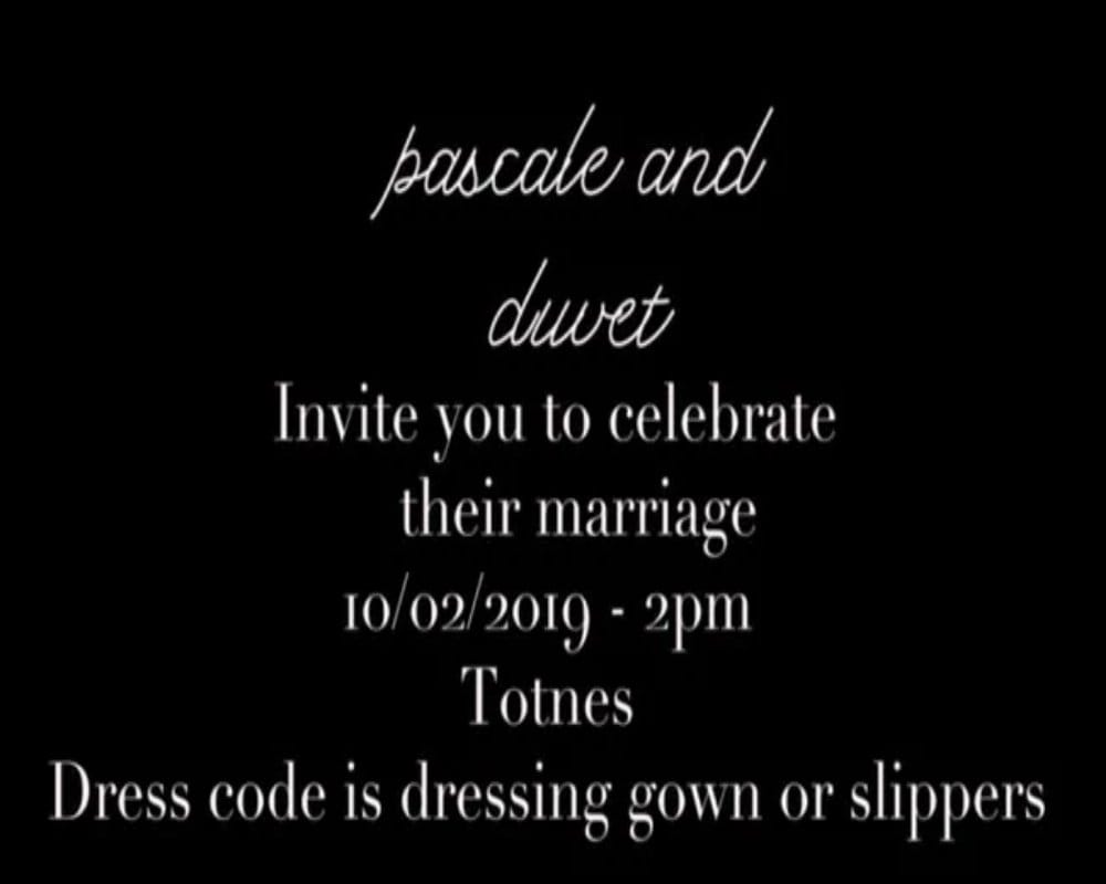 When british woman surprised everyone with an announcement of her marriage with a duvet