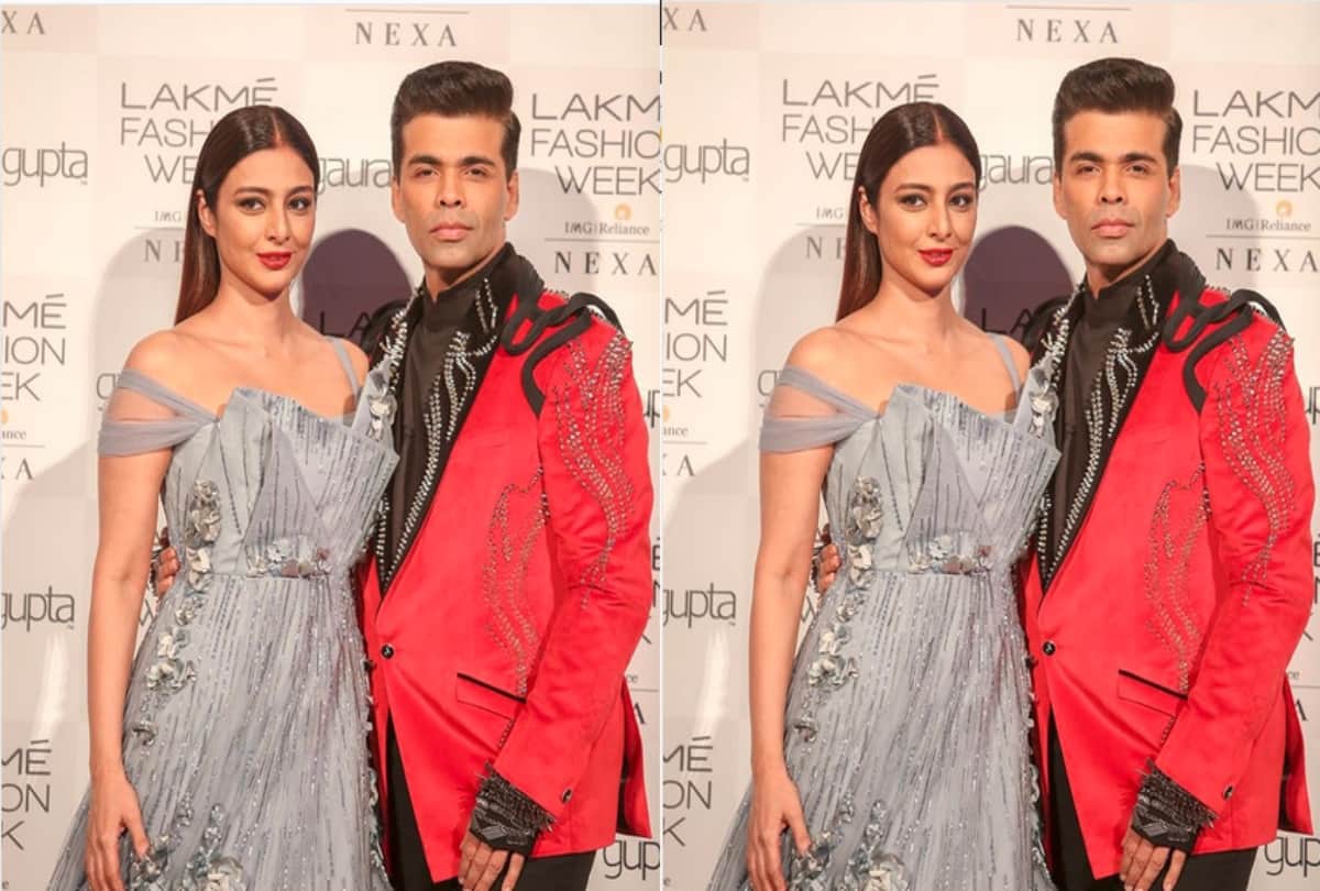 Lakme Fashion Week 2019 Tabu Karan Johar walk the ramp for Gaurav Gupta