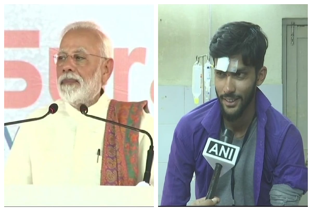 PM narendra modi Modi stops his speech after observing that a cameraman has fainted