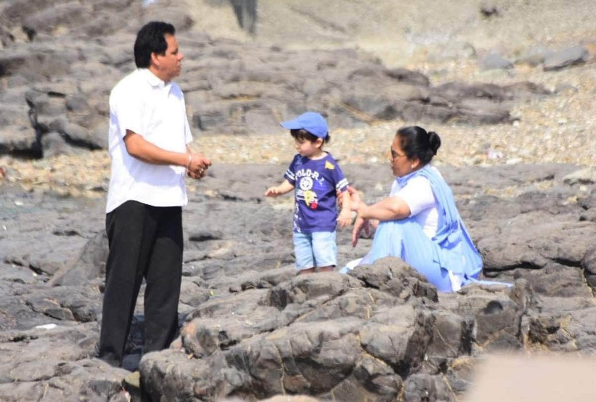saif ali khan publicity stunt his son taimur on the set of sacred games