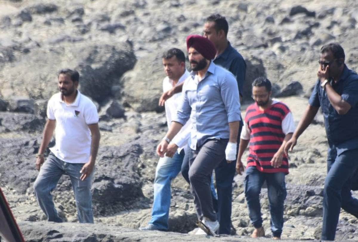 saif ali khan publicity stunt his son taimur on the set of sacred games