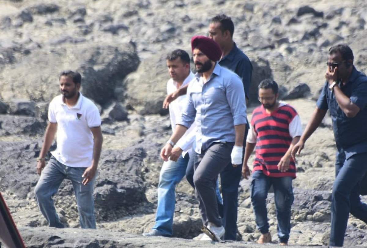 saif ali khan publicity stunt his son taimur on the set of sacred games