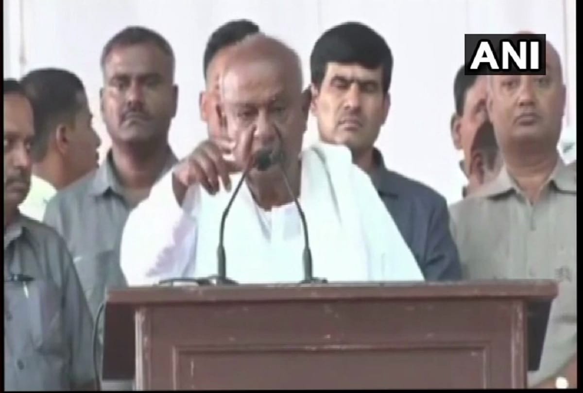 HD Deve Gowda Says I am in pain 6 months have completed since Kumaraswamy became Chief Minister