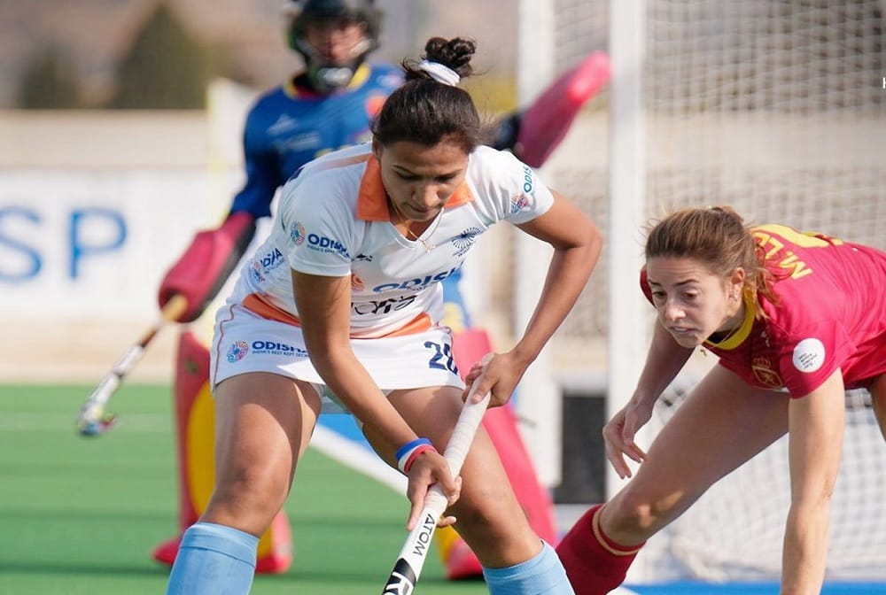Indian women hockey team held 2-2 by Spain in fourth match