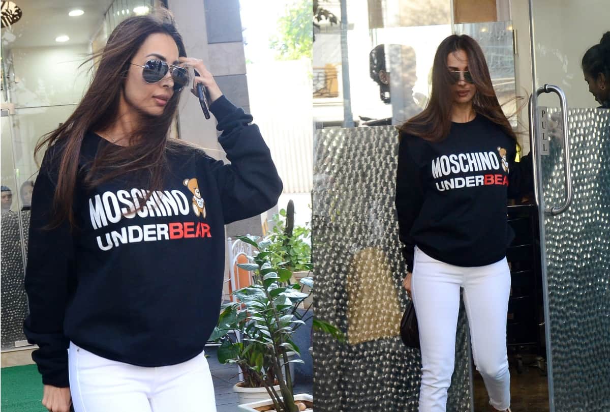 Malaika Arora spotted outside salon in Bandra her casual fashion is on point