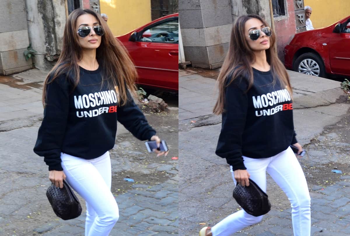 Malaika Arora spotted outside salon in Bandra her casual fashion is on point