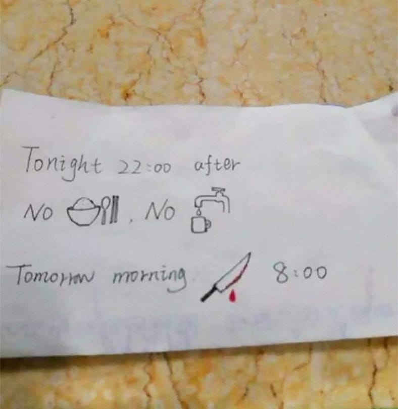 Foreign student hospitalized in china gets bizarre note from nurse who does not speak english
