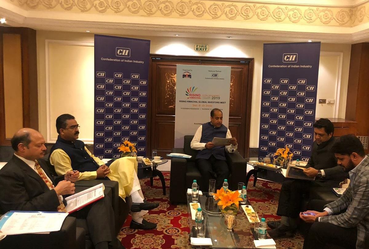 CM jairam Thakur meeting with industrialists in hyderabad