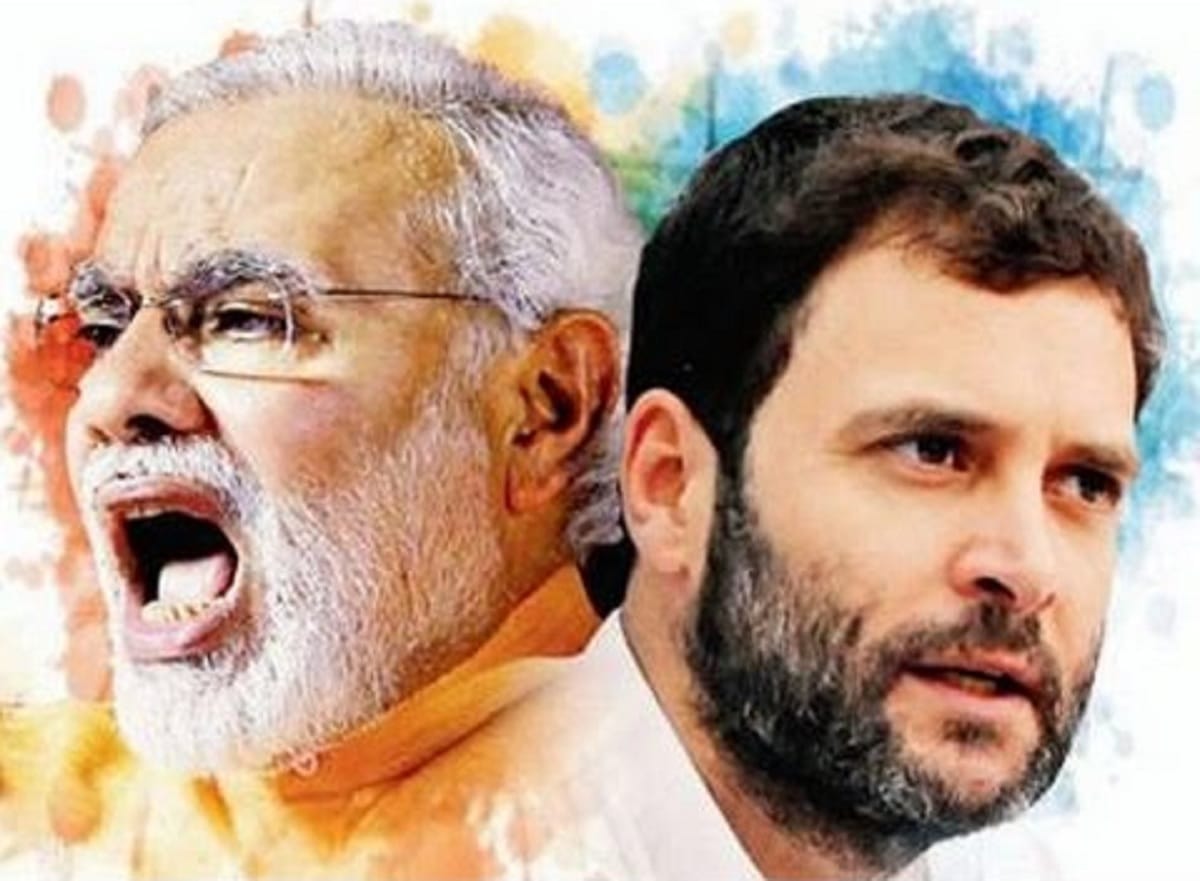 Who is more popular among the nationa Narendra Modi or Rahul Gandhi