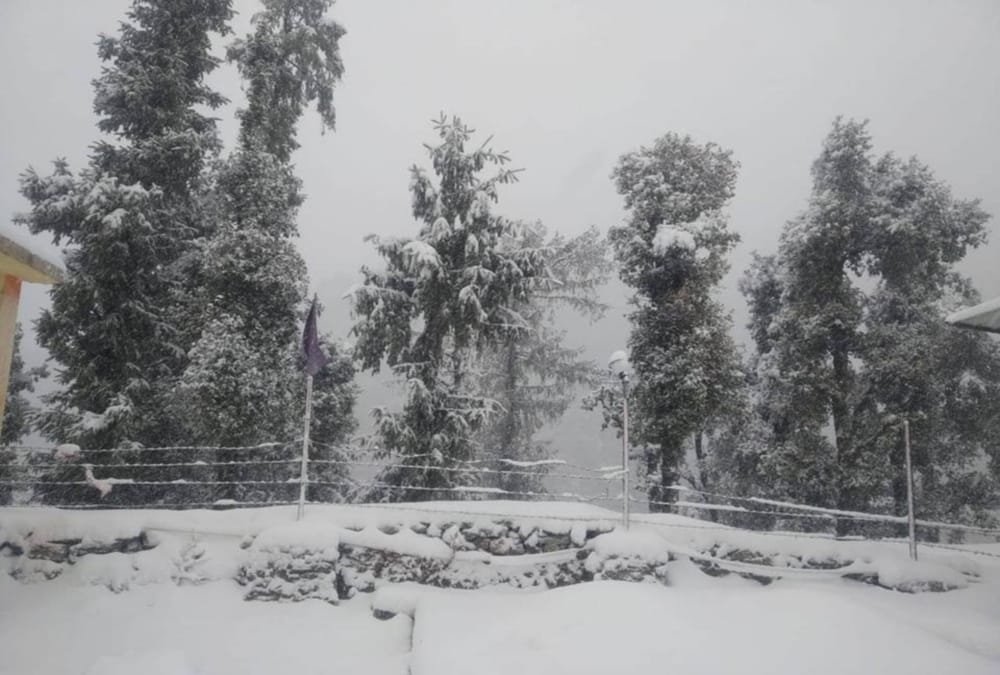 Snowfall in all over uttarakhand again see beautiful photos