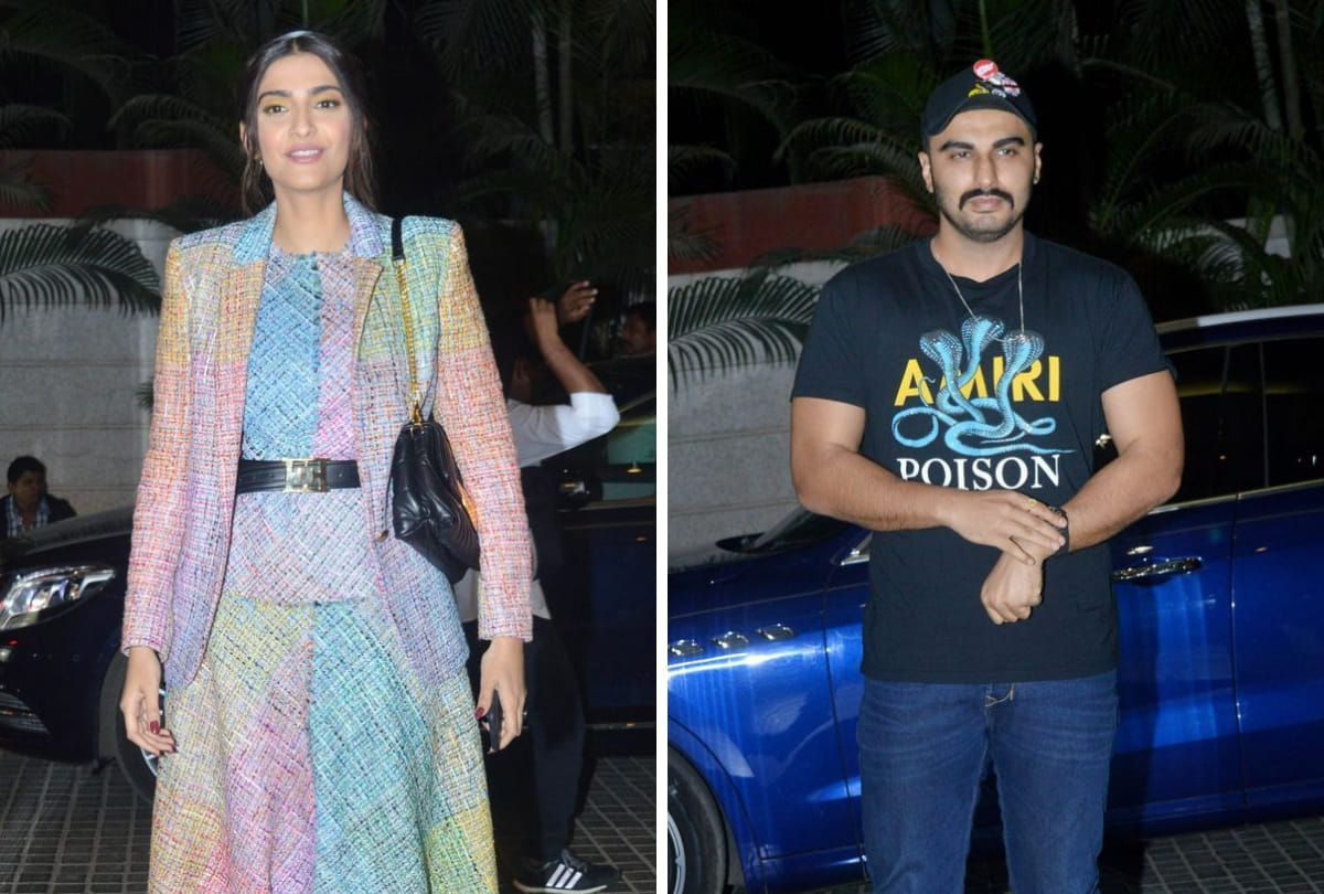 sonam kapoor arjun kapoor arbaz khan reached at the screening of ek ladki ko dekha to aisa laga