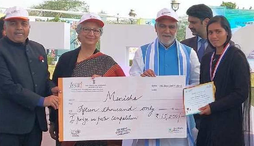 Gold medal winner Manisha was honored in painting