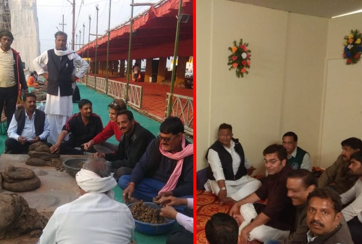 kumbh 2019: ashutosh rana make shivling and soil worship