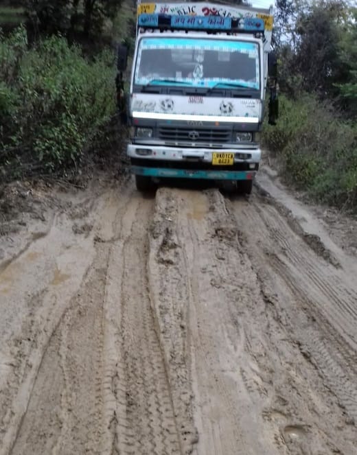 sathchaura-Jalitakot Road in very bad condition