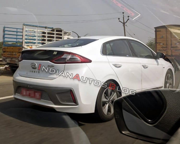 after Hyundai Kona Electric car Hyundai Ioniq Electric spotted In India during Testing