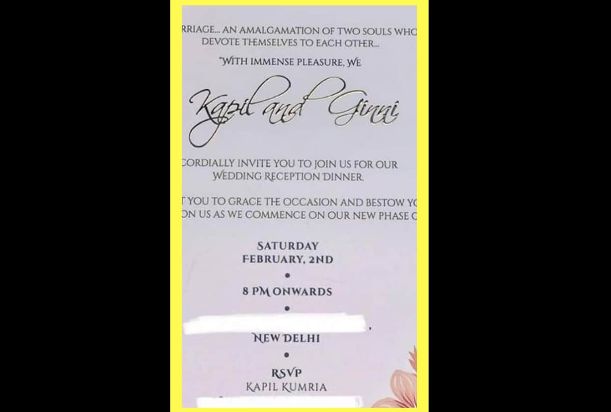 Kapil Sharma and Ginni Chatrath's Delhi reception card is out pm modi may go in party
