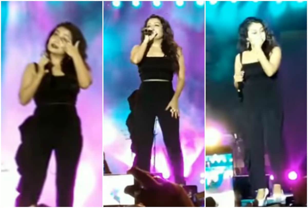 Neha Kakkar crying for Himansh Kohli during live concert in Ahmedabad video viral