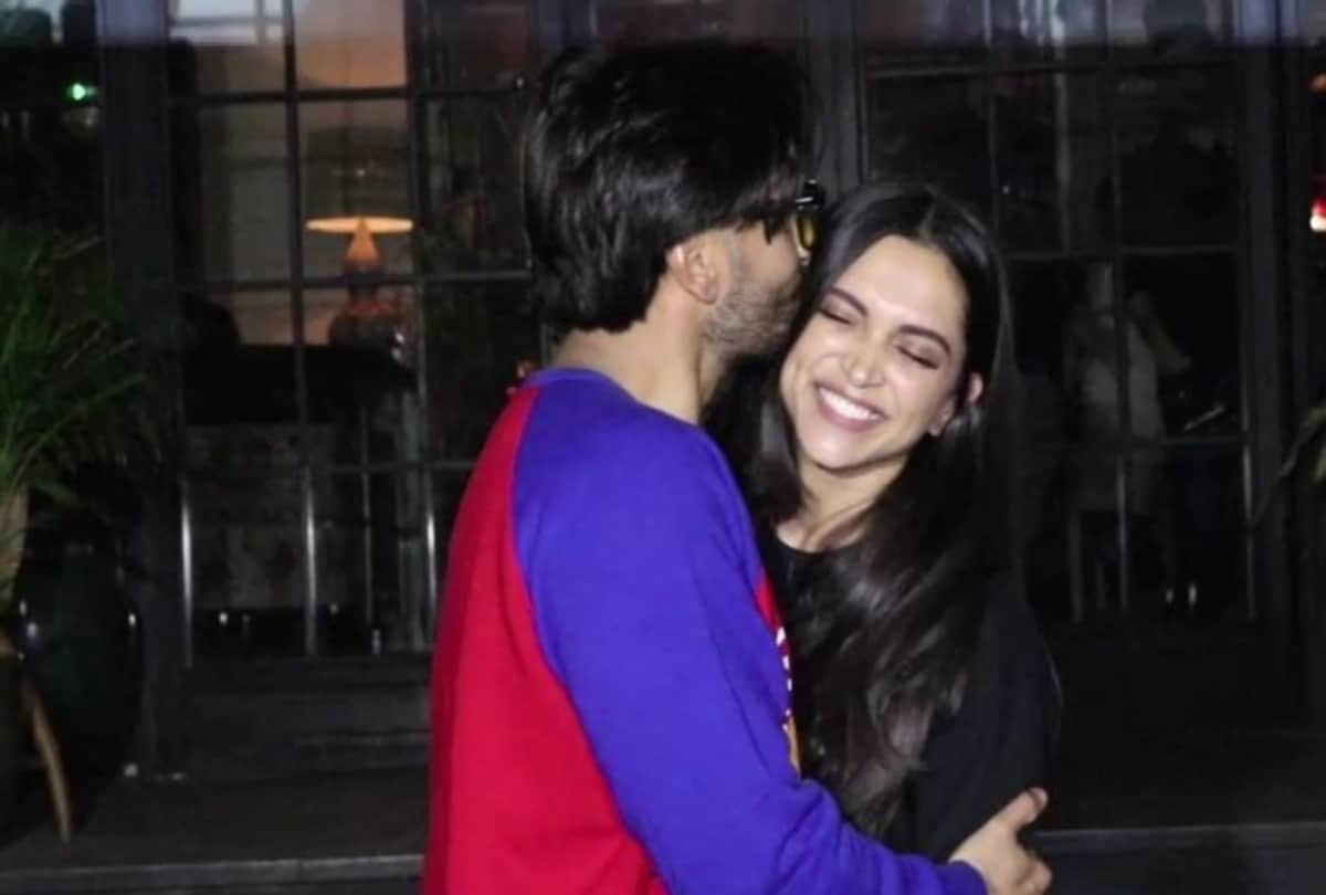 Ranveer Singh get romantic kissed Deepika Padukone video viral