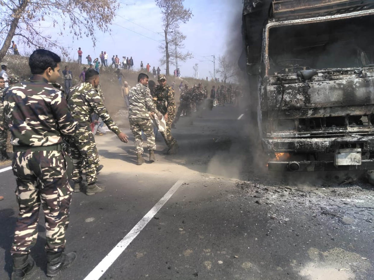 burning truck
