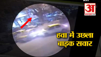 Speeding car hits two wheeler in Sarai Rohilla Delhi, 2 injured