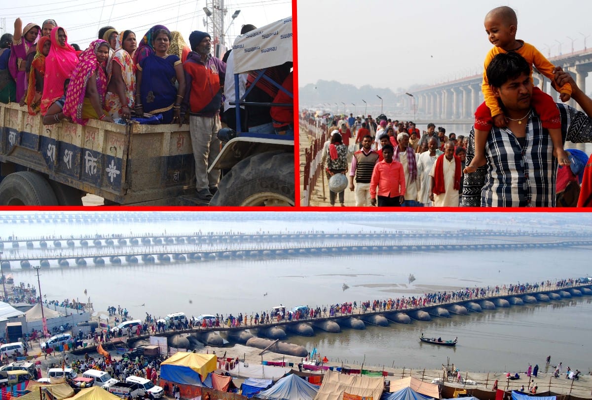 Kumbh 2019: heavy Crowd of Devotees in sangam before mauni amavasya snan in kumbh