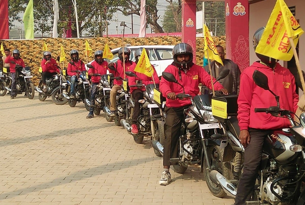 kumbh mela 2019 police launch 40 bike for mauni amavasya snan in prayagraj
