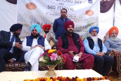 Navjot Singh Sidhu reached in Harike Wetland of Firozpur