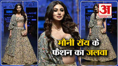at Lakme Fashion Week 2019Mouni Roy ramp walk for designer Payal Singhal