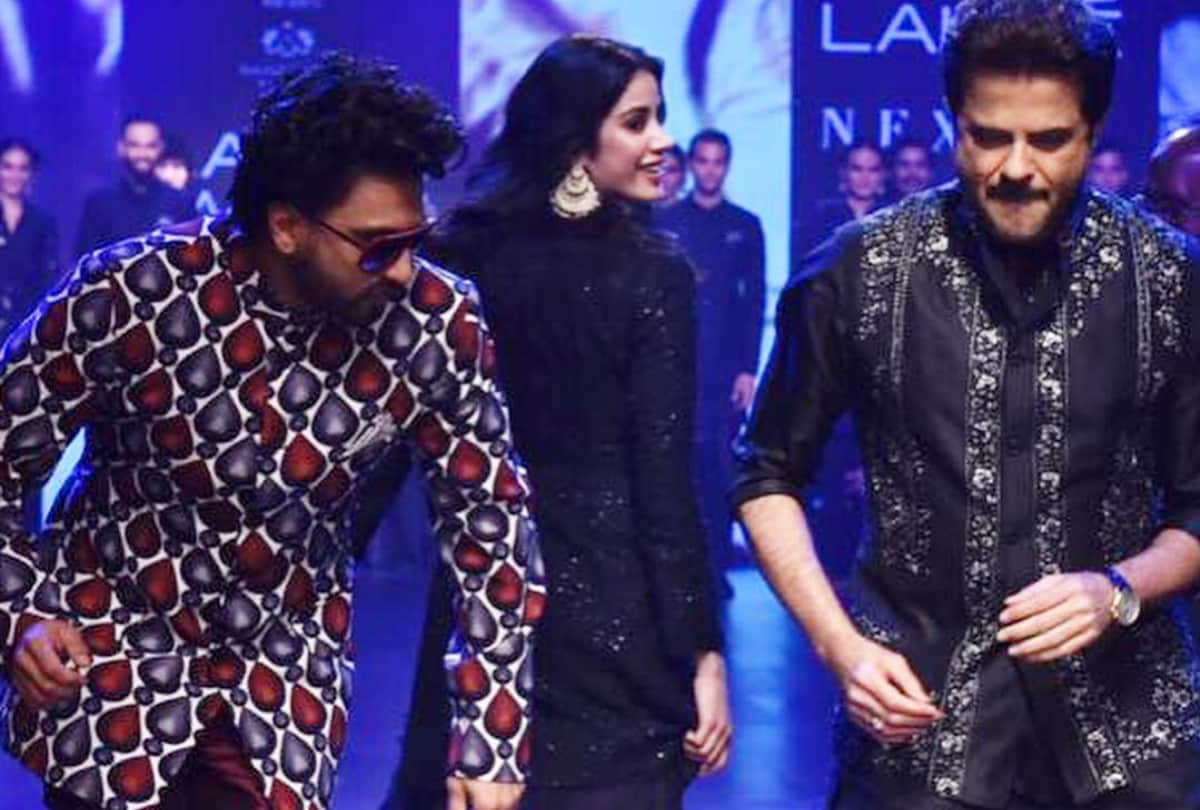 anil kapoor janhvi kapoor ranveer singh did ramp walk on lakme fashion week 2019
