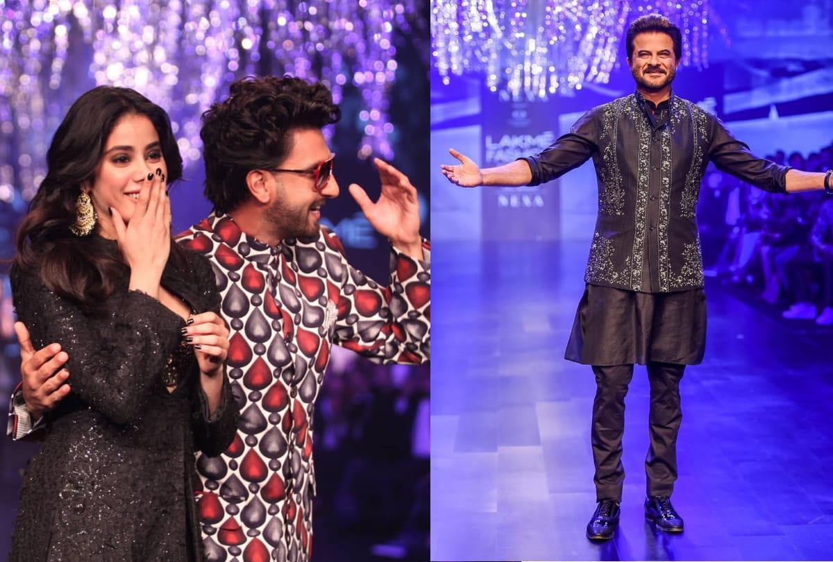 anil kapoor janhvi kapoor ranveer singh did ramp walk on lakme fashion week 2019