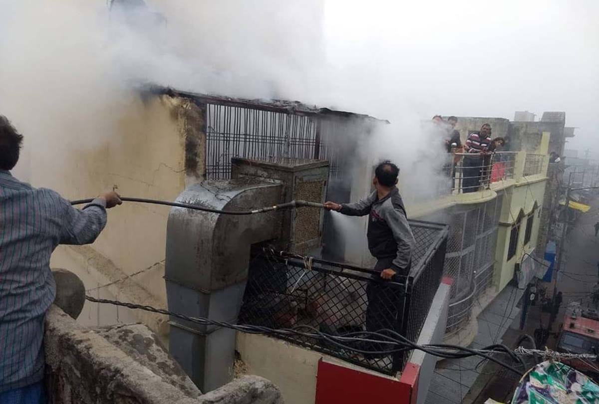 a shop start burning because of short circuit