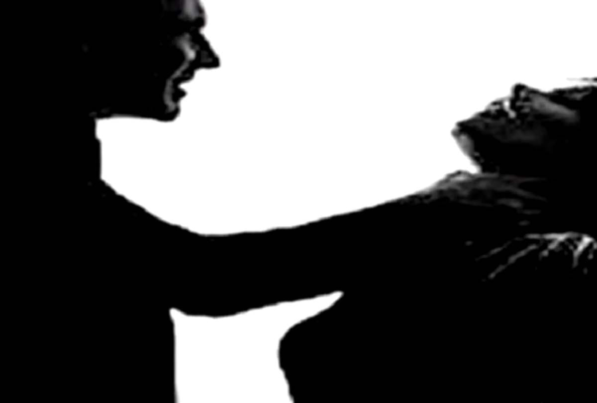 husband beating wife because of mobile phone