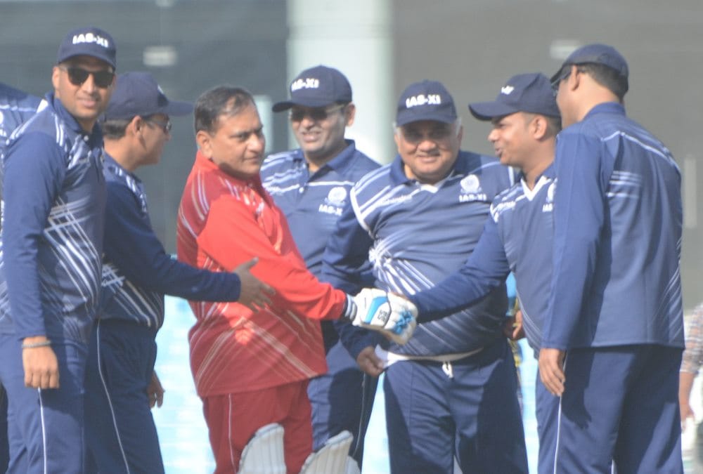 pics of ias and ips eleven cricket match.