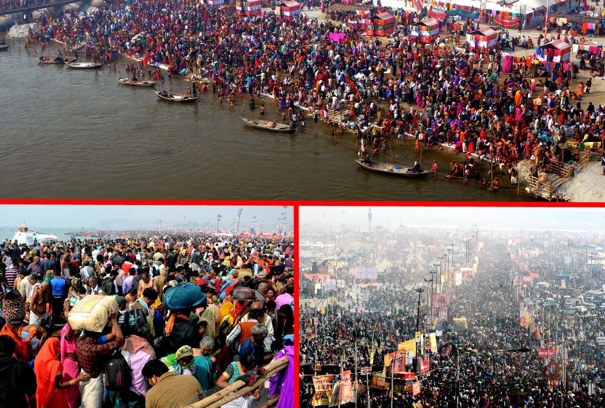 Kumbh 2019: one million devotees holy dip in sangam at kumbh mela prayagraj