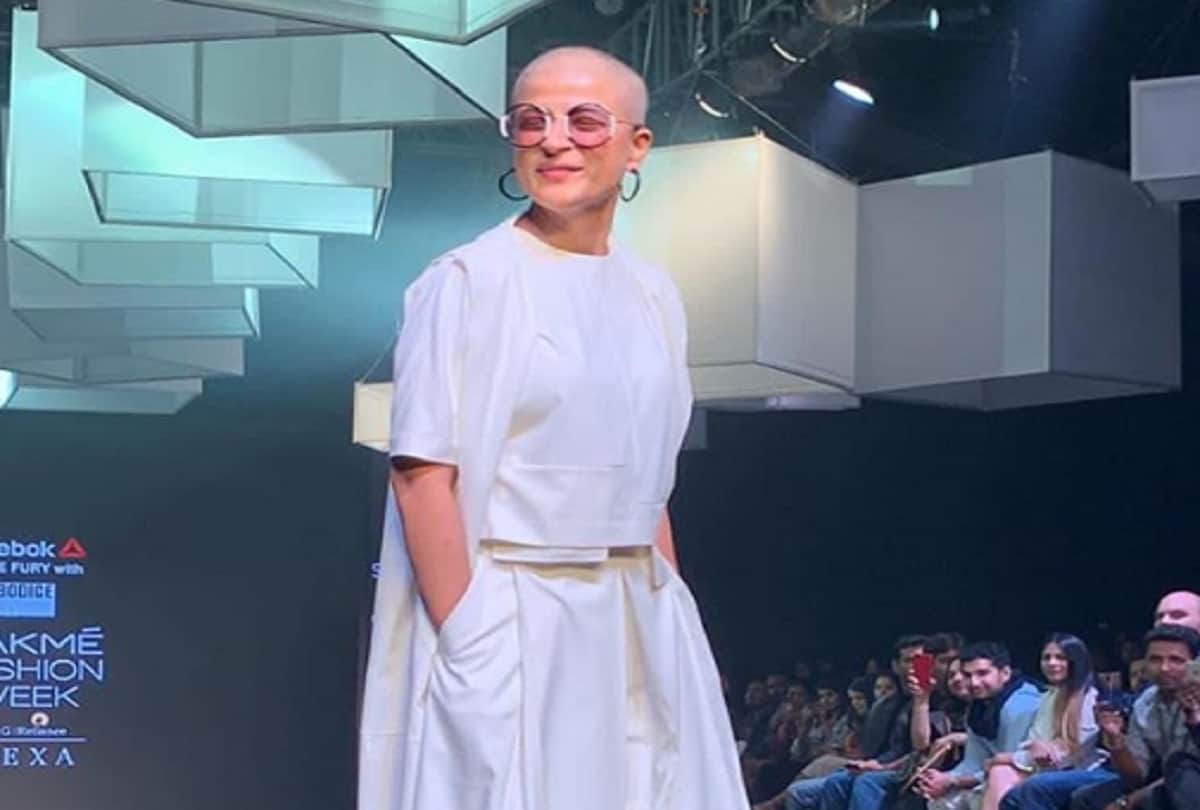 Ayushmann Khurrana wife Tahira Kashyap walked at Lakme Fashion week with bald look