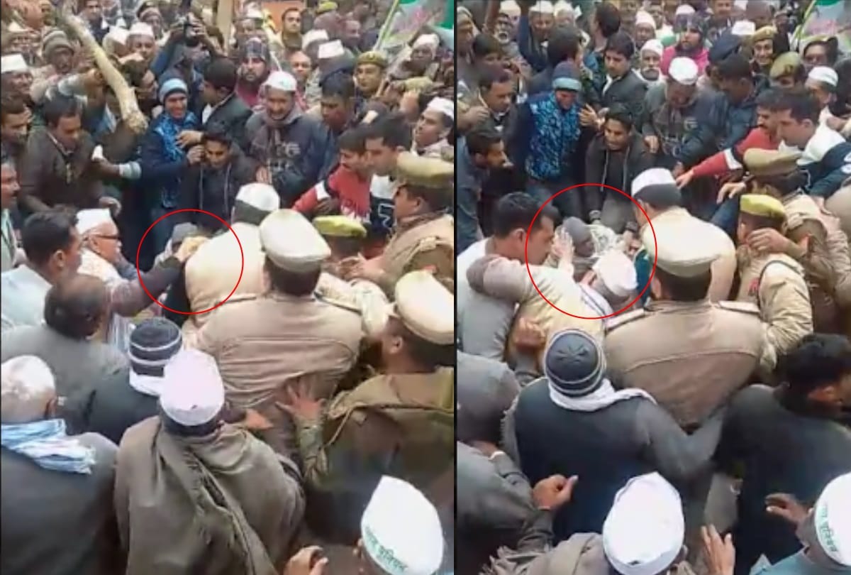 Heavy police force deployed in Bijnor after farmer tried to suicide in front of the DM office