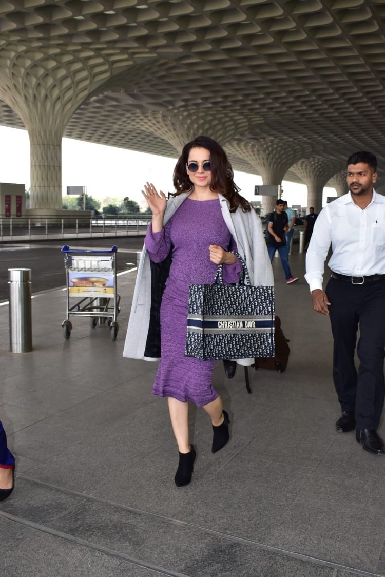 kangana ranaut spotted with costly tote bags