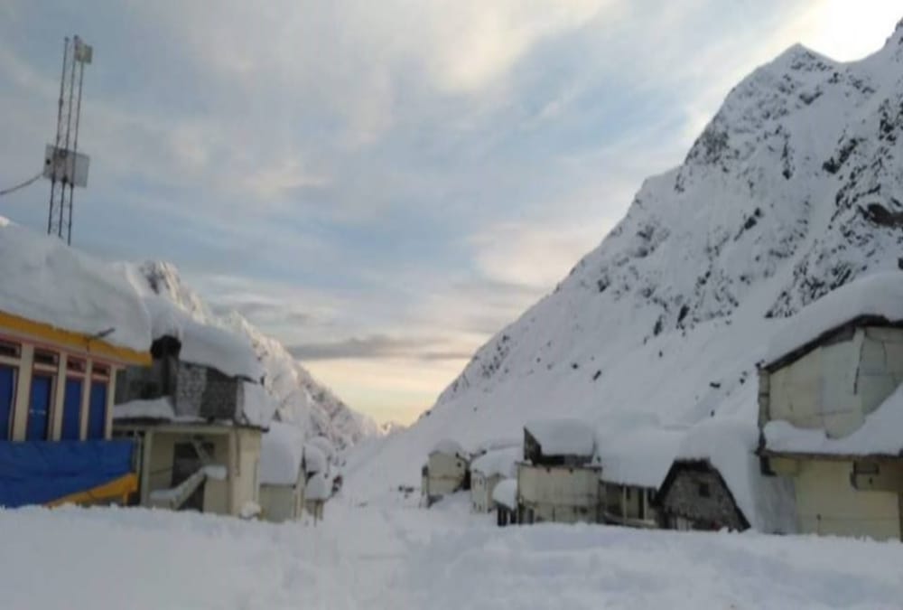 Pilgrims will watch Glacier and heavy snow in kedarnath Dham during char dham yatra 2019