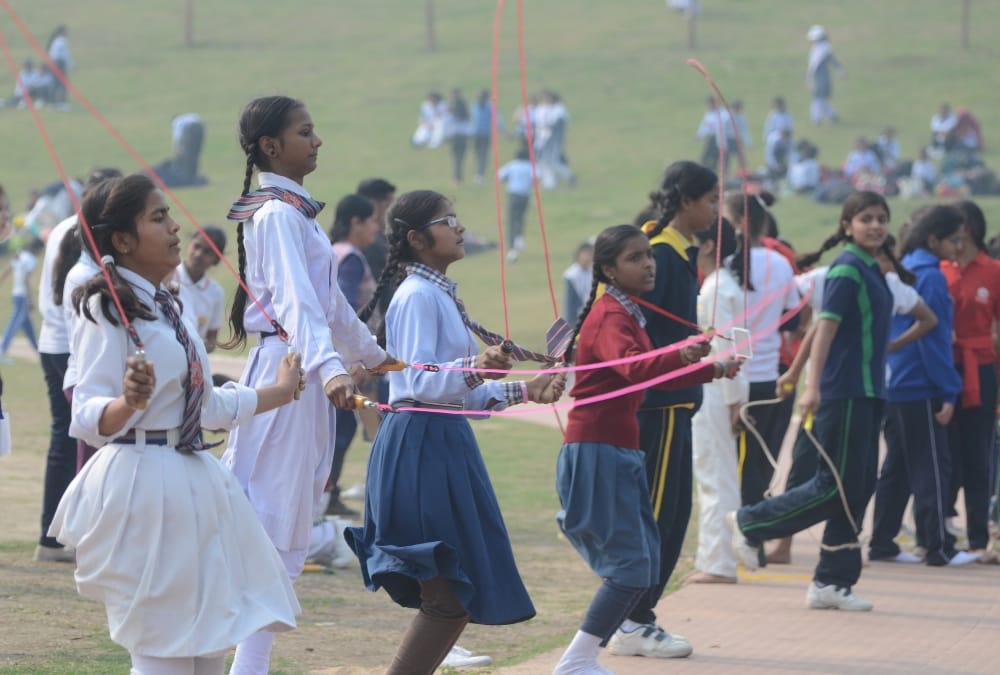 children enjoyed games in aprajita 100 million smiles program